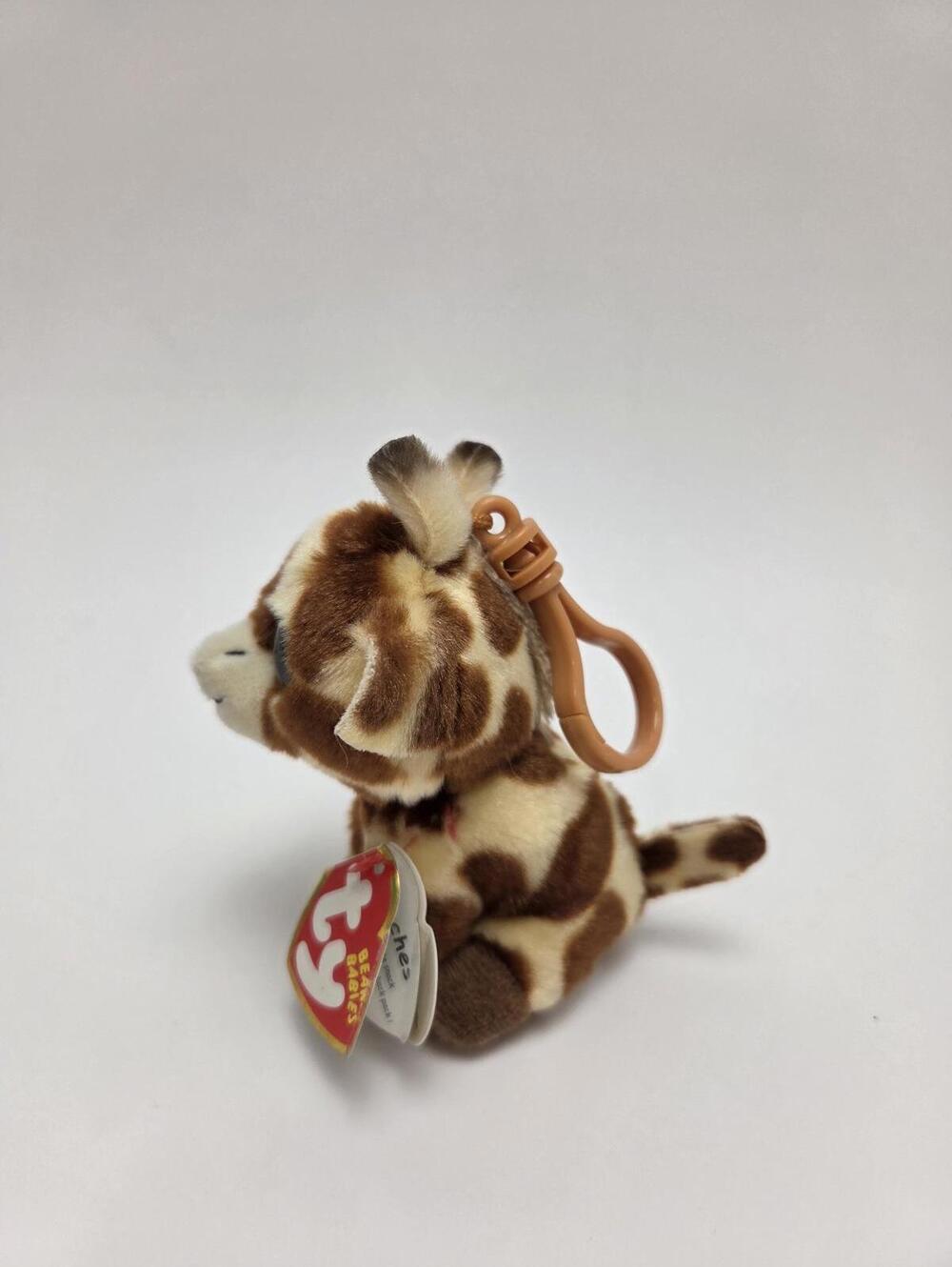 Ty Key Chain “Peaches” the Giraffe - Plastic Key Clip (4 inch) - Picture 2 of 4